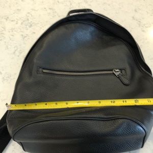 Black pebble leather coach backpack NWT